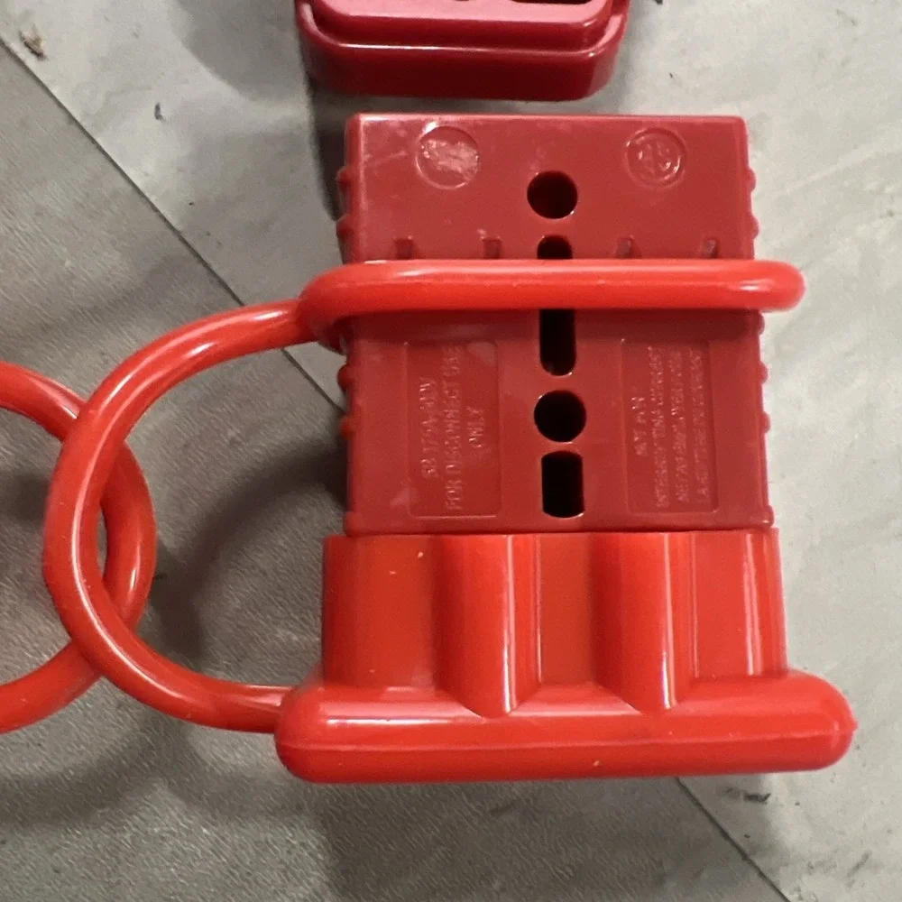2PCS 120A Battery Cable Quick 2PCS With 2Covers and 2 Handle red